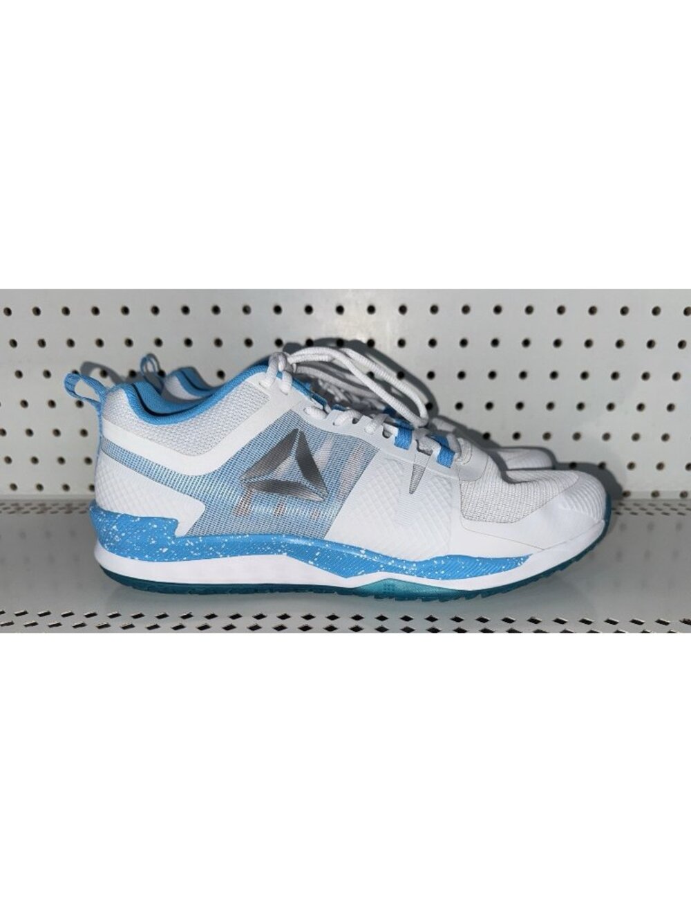 Reebok JJ 1 White Blue Speckled Mens Athletic Cross Training Shoes Size 10.5